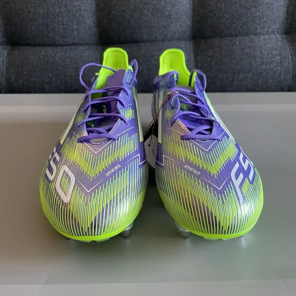 Size 10.5 - Adidas F50 Elite SG Soccer Cleats Purple Green JH7633 Men’s